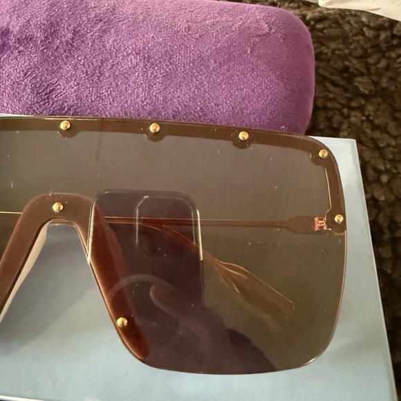 Brown Sunglasses with Gold Accents - Picture 3 of 8